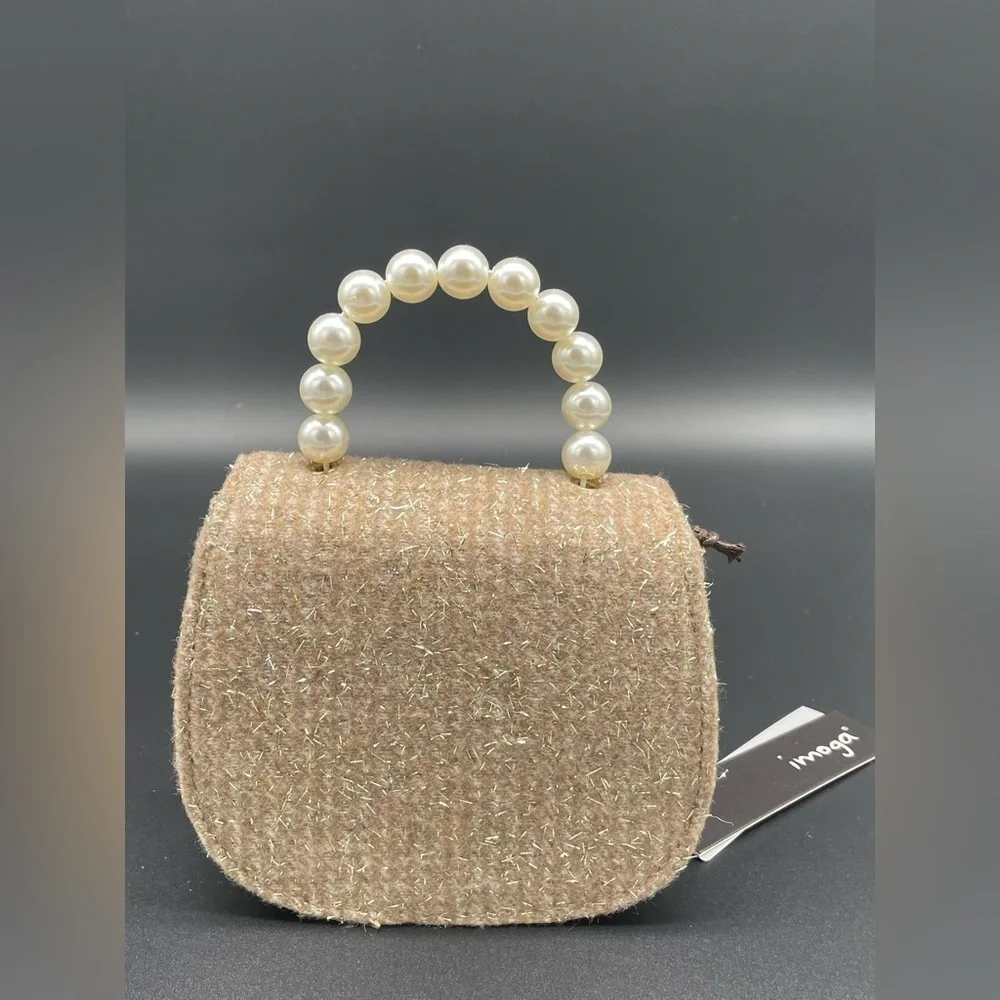 NEW Imoga Kids Tweed Chain Crossbody Bag